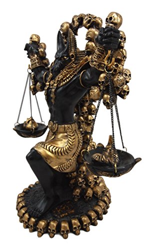 Ebros Anubis Statue Ankh Altar Weighing The Heart Against Feather Figurine 9"H
