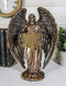 Judaism Metatron Angel Holding Sacred Flower Of Life Geometric Cube Statue