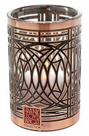 Frank Lloyd Wright George Blossom House Art Glass Brass Votive Candle Holder