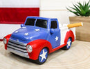 Patriotic American Flag Rustic Vintage Pickup Truck Cigarette Ashtray Figurine