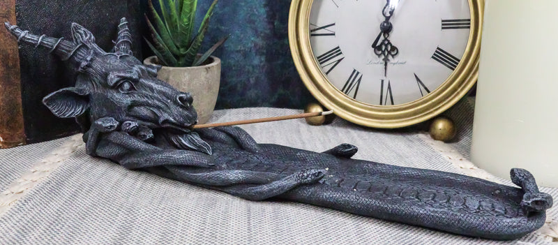 Samael Lilith Sabbatic Goat Baphomet Pentagram Sigil Incense Burner Figurine