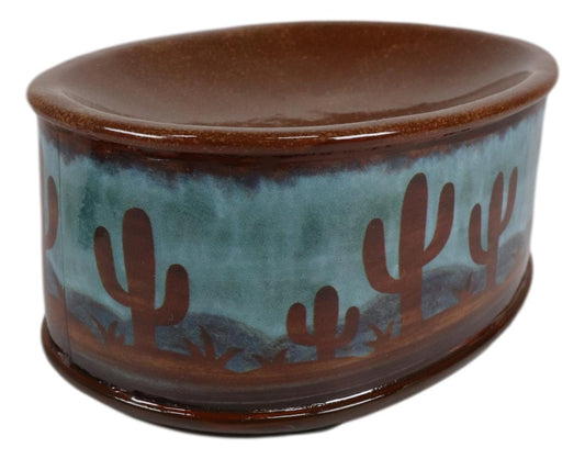 Ebros Rustic Southwestern Desert Cactus Arizona Bathroom Vanity Bar Soap Dish Holder