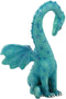 Ebros Valentine Cupid Love Blue Dragon Figurine 5.5"Tall Romantic Male Dragon