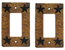 Set of 2 Western Stars Silhouette Wall Single Gang Rocker Switch Cover Plates
