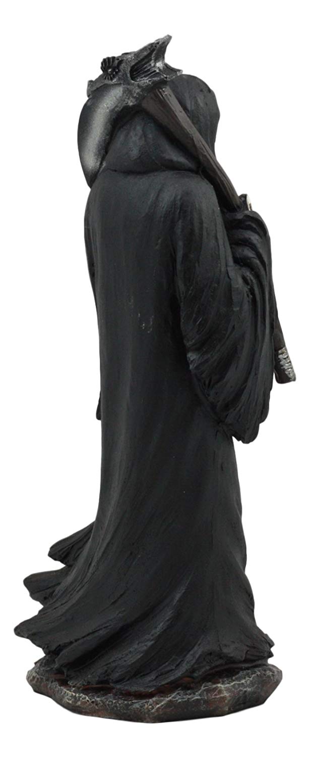 The Night Watchman Grim Reaper With Scythe Flipping Off Middle Finger Figurine