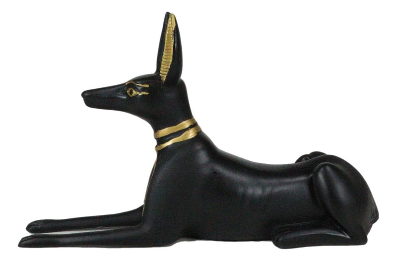 Egyptian Deity of Mummification Afterlife God Anubis In Dog Jackal Form Figurine