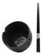 Whimsical Ceramic Black Owl Ramen Udong Noodles Soup Bowl With Chopsticks Set
