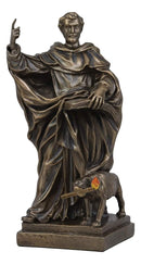 Catholic Priest Saint Dominic of Osma with Hound Dog Statue Patron Of Astronomy