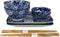 Ebros Made in Japan Dinnerware 8pc Set For 2 Plates, Bowls, Dish & Chopsticks
