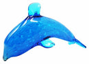 Swimming Blue Crystal Glass Sea Bottlenose Dolphin Decor Collectible Figurine