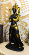 Ebros Egyptian God of The Dead Osiris Holding Crook and Flail Statue In Black And Gold