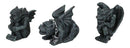 Chained Gothic Stoic Gargoyles Chimera Guardian Figurines Miniature Set 3"Tall