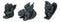 Chained Gothic Stoic Gargoyles Chimera Guardian Figurines Miniature Set 3"Tall