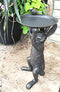 Ebros Crouching Whimsical Rabbit Holding Tray Bird Feeder Garden Cast Iron Statue 22"H