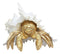 Ebros Large Ocean Sea Golden Conch Shell Hermit Crab Statue 6.75"L Seashell