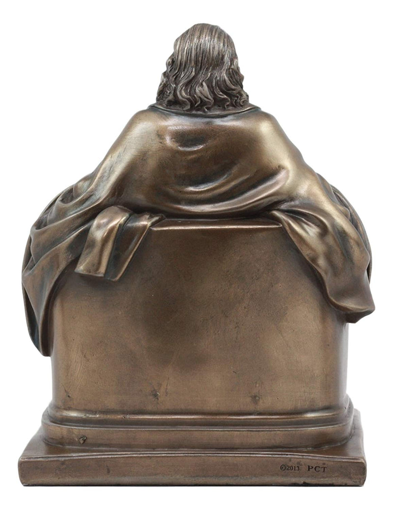 Ebros Founding Father Benjamin Franklin Seated Statue 7.5" Tall James Fraser Figurine