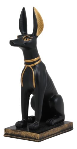 Ebros Egyptian Anubis Dog Statue 9"H God Of The Afterlife Embalming And Mummy