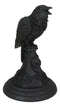 Gothic Poe Raven Crow Black Rose Skull Tombstone Tea Light Votive Candle Holder