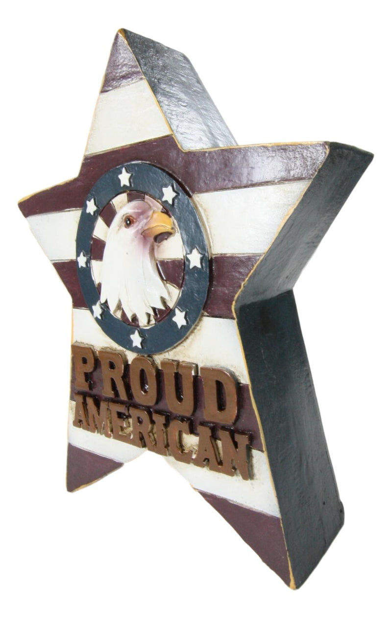 Ebros Pack of 2 USA Bald Eagle And Liberty Bell Proud American Stars Desktop Plaque