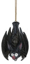 Gothic Vampire See Hear Speak No Evil Comical Bats Hanging Ornament Set of 3