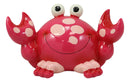 Nautical Marine Whimsical Pink Crab Kids Boys Girls Piggy Coin Bank Figurine