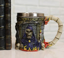 Ebros  Day Of The Dead Holy Death Fire Grim Reaper With Scythe Beer Stein Tankard