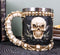 Ebros Evil Grinning Tribal Skull Tankard With Skulls Skeletal Spine Bones Handle