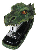 Ebros Legendary Green Fire Dragon Head Stapler Light Duty Office Desktop Stationery