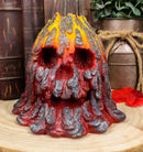 Haunted Volcano Lava Magma Fire Grinning Skull LED Night Light Lamp Figurine