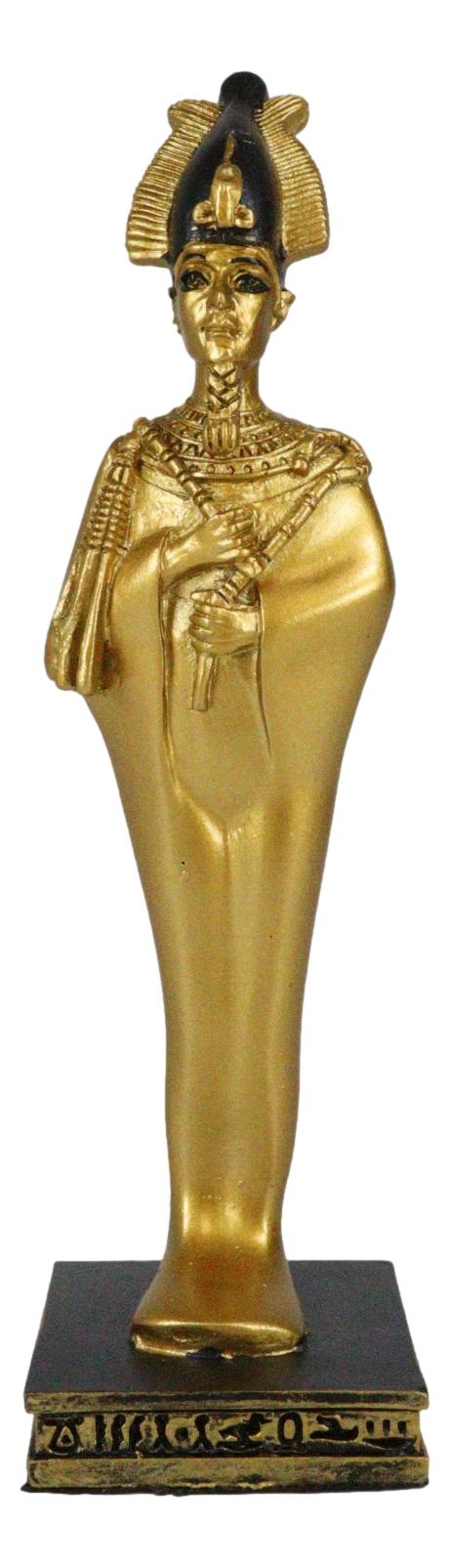 Egyptian Deity God And Judge of The Dead Osiris Holding Crook and Flail Figurine