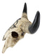 12"W Rustic Nail Spikes And Crown Of Thorns Cross Bison Bull Skull Wall Plaque