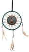 Ebros Native American Blue Sky Stone Turquoise Dreamcatcher Wall Decor 6.5" Dia