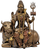 Ebros Hindu The Auspicious One Lord Shiva Sitting On Nandi Bull Statue 7" Tall