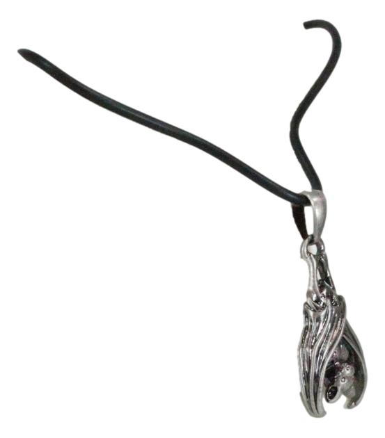 Ebros Gothic Sleeping Vampire Bat Pendant Pewter Necklace Fantasy Terror Creature of Darkness Jewelry Accessory - Ebros Gift