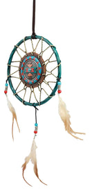 Ebros Native American Blue Sky Stone Turquoise Dreamcatcher Wall Decor 6.5" Dia