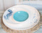 Nautical Blue White Seahorse Ceramic Chips Salsa Family Serving Platter Plate