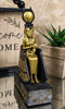 Classical Egyptian Golden Goddess Iset Isis Ra Nursing Horus Baby Figurine
