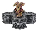 Ebros Celtic Knotwork Grave Tomb Skulls Mythical Sleeping Dragon Crucifix Box