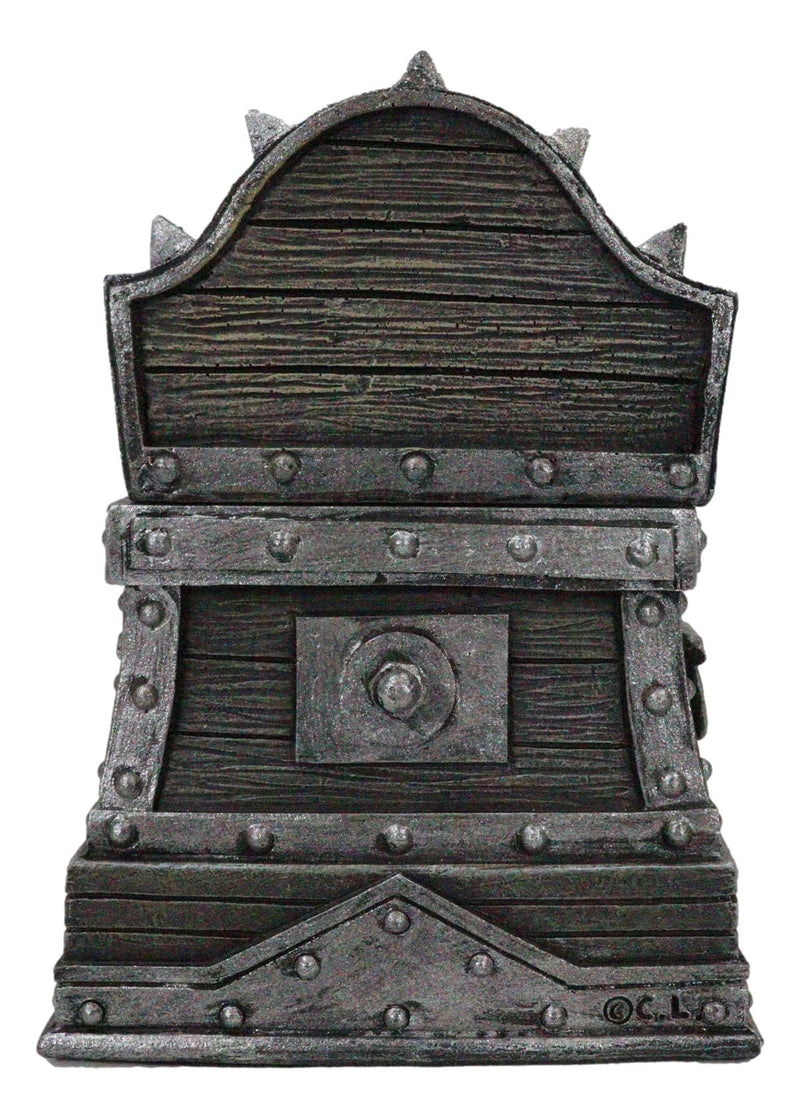 Nautical Caribbean Pirate Davy Jones Spiked Treasure Chest Small Decorative Box