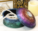 Chakra Rainbow Buddhist Mandala Wheel And Glass Cabochon Decorative Jewelry Box
