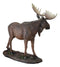 Ebros Realistic Large Bull Moose In The Forest Statue 19.5"L Wildlife Elk Deer Decor