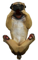 Ebros Pedigree Fawn Pug Dog Wine Bottle Holder 10" Long Home Decor
