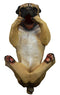 Ebros Pedigree Fawn Pug Dog Wine Bottle Holder 10" Long Home Decor