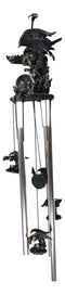 Armored Battle Dragon Crystal Sphere Resonant Relaxing Wind Chime Garden Patio