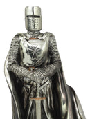 Ebros Medieval Holy Roman Empire Caped Crusader Knight w/ Sword Statue Suit Of Armor