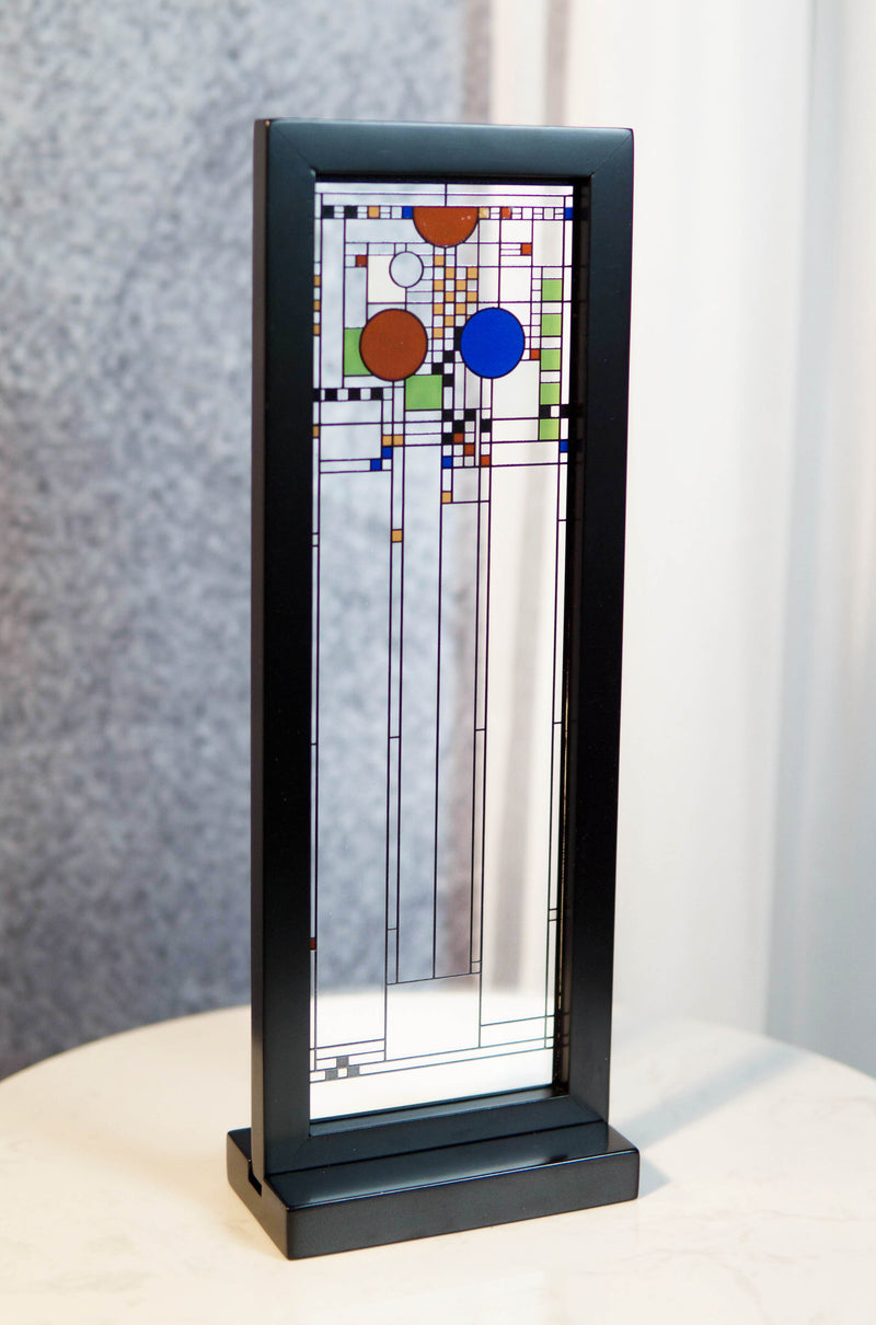Frank Lloyd Wright Coonley Playhouse Window Panels Stained Glass Plaques Set