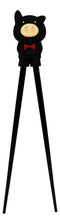 Black Porky Pig Reusable Training Chopsticks Set With Silicone Helper BPA Free
