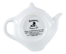 Ebros Wicca Pentagram Moons Witches Brew Hex Ceramic Tea Spoon / Bag Holder Rest Plate