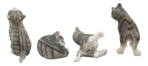 Crazy For Cats Four Playful Kitten Statues Adorable Kitty Cat Animal Figurines