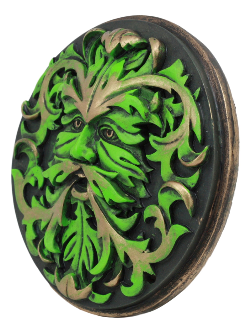 Ebros Oberon Zell Nature's Spirit God Celtic Greenman Wall Decor Plaque 5.25" D